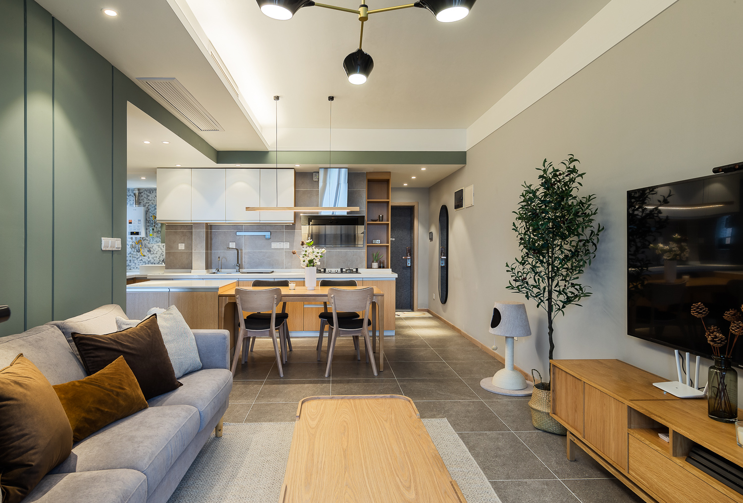 两居室现代混搭北欧风装修效果图